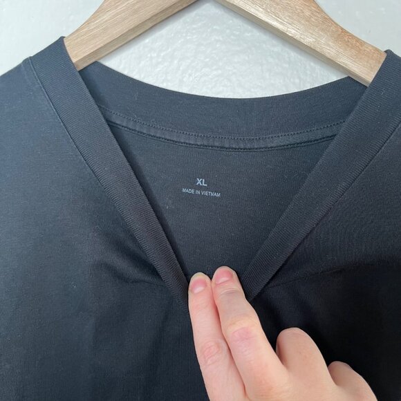 Muji Mens Black Short Sleeve Casual Crewneck T-Shirt XL - Picture 3 of 8